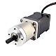 Nema 14 Step Motor L=52mm Arka Şaft, Vida Deliği ve 14:1 Dişli Oranı ile