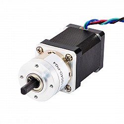 Nema 14 Step Motor L=52mm Arka Şaft ve Dişli Oranı 4:1 Planet Dişli Kutusu