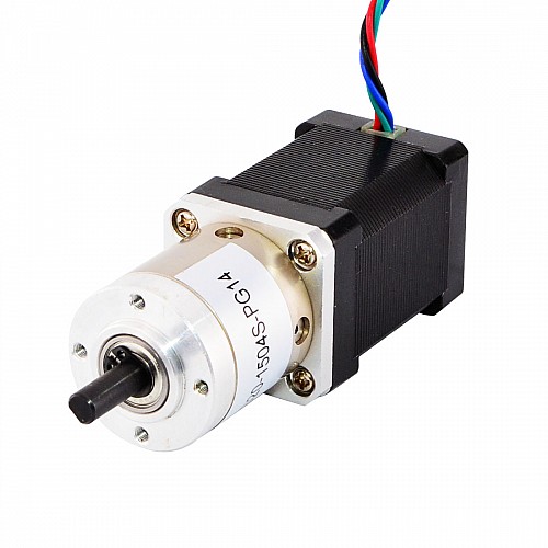 Nema 14 Step Motor Bipolar L=52mm Dişli Oranı 14:1 Planet Dişli Kutusu
