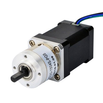 Nema 14 Step Motor Bipolar L=52mm Dişli Oranı 5:1 Planet Dişli Kutusu