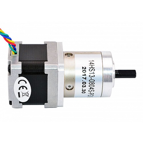 Nema 14 Step Motor Bipolar L=34mm Dişli Oranı 19:1 Planet Dişli Kutusu
