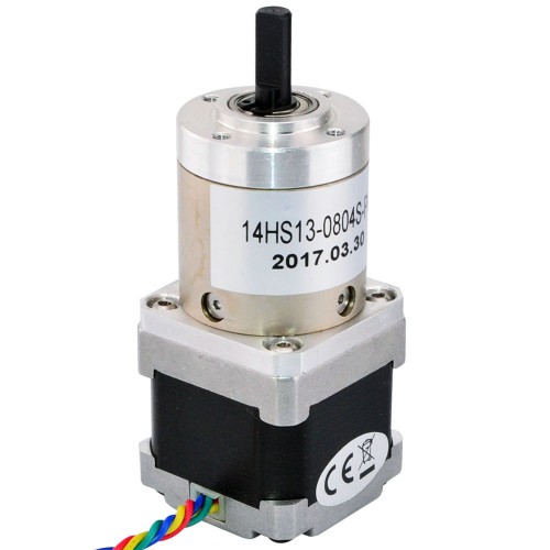 Nema 14 Step Motor Bipolar L=34mm Dişli Oranı 51:1 Planet Dişli Kutusu