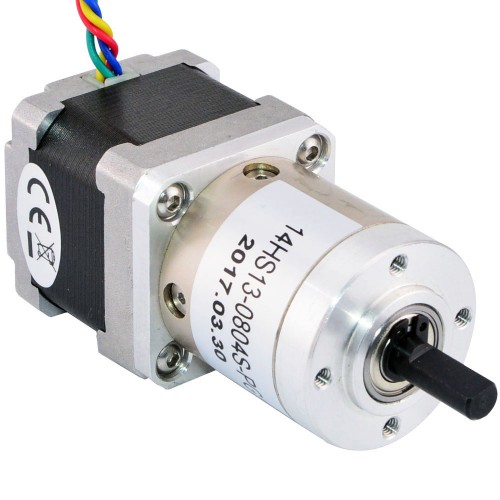 Nema 14 Step Motor Bipolar L=34mm Dişli Oranı 51:1 Planet Dişli Kutusu