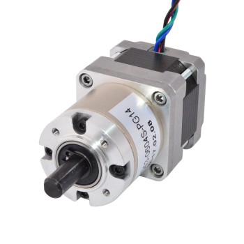 Nema 16 Step Motor Bipolar L=34mm Dişli Oranı 14:1 Planet Dişli Kutusu