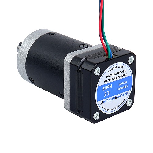 CN Satışta - Nema 17 Bipolar Step Motor Dişli Oranı 100:1 Planet Dişli Kutusu Çıkış Torku 10Nm(1416.12oz.in)
