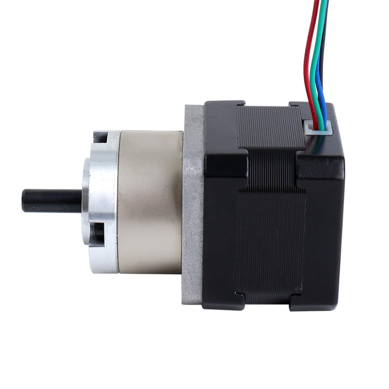 Nema 17 Step Motor Bipolar L=34mm Dişli Oranı 5:1 Planet Dişli Kutusu 300mm Kablo ve Konnektör ile