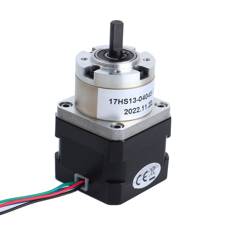 Nema 17 Step Motor Bipolar L=34mm Dişli Oranı 5:1 Planet Dişli Kutusu 300mm Kablo ve Konnektör ile
