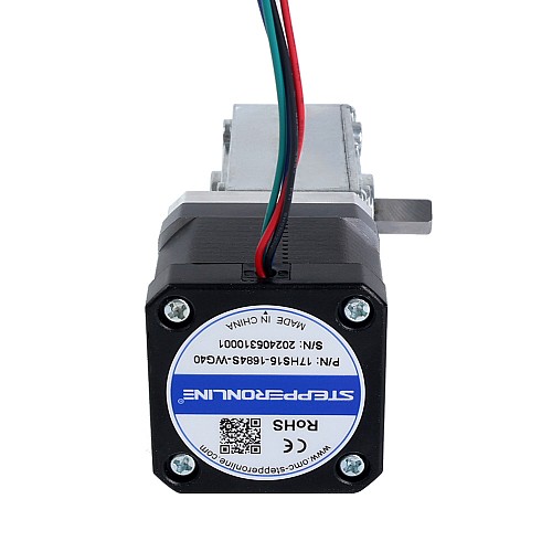 Nema 17 Step Motor L=39mm 1.68A Dişli Oranı 40:1 Kare Sonsuz Şanzıman Nema 17 Step Motor L=39mm 1.68A Dişli Oranı 40:1 Kare Sonsuz Şanzıman