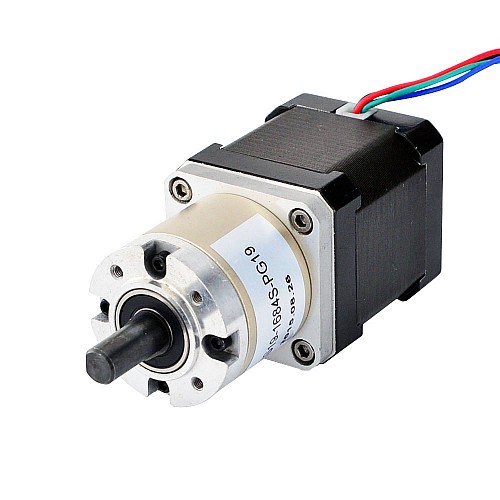 Nema 17 Step Motor Bipolar L=48mm Dişli Oranı 19:1 Planet Dişli Kutusu
