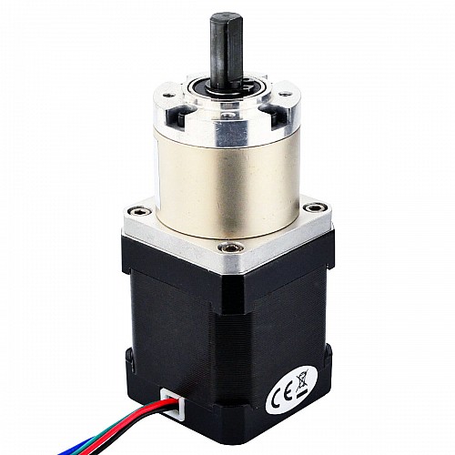 Nema 17 Step Motor Bipolar L=48mm Dişli Oranı 19:1 Planet Dişli Kutusu