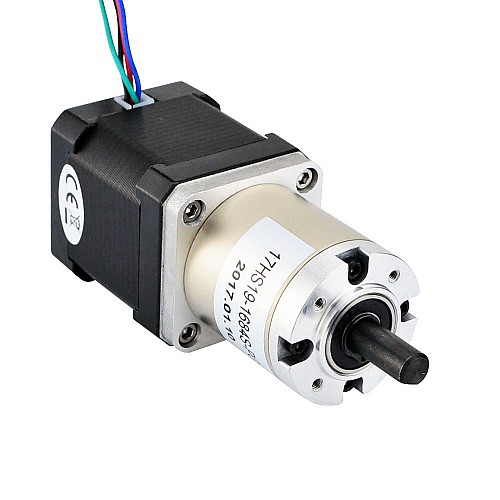 Nema 17 Step Motor Bipolar L=48mm Dişli Oranı 51:1 Planet Dişli Kutusu