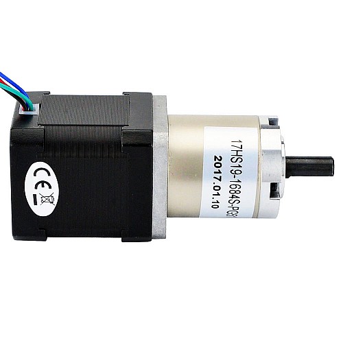 Nema 17 Step Motor Bipolar L=48mm Dişli Oranı 51:1 Planet Dişli Kutusu