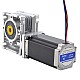 Nema 23 Step Motor L=113mm Dişli Oranı 20:1 Sonsuz Dişli Kutusu NMRV30 Sonsuz Dişli Hız Düşürücü