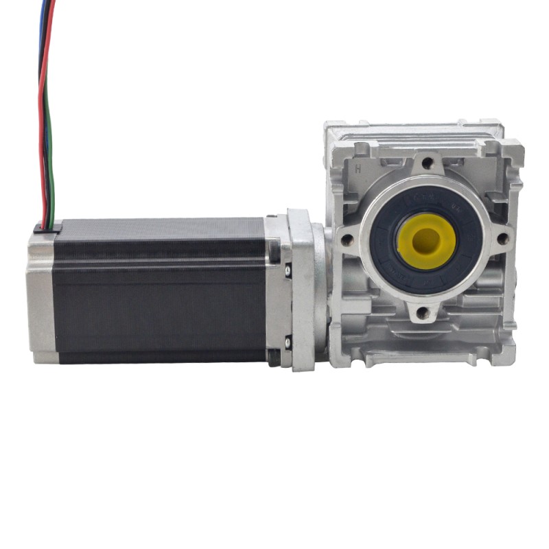 Nema 23 Step Motor L=113mm Dişli Oranı 7,5:1 Sonsuz Dişli Kutusu NMRV30 Sonsuz Dişli Hız Düşürücü
