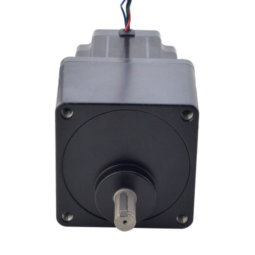 Nema 34 Bipolar Step Motor L=97mm Arka Şaft ve Dişli Oranı 13:1 Mahmuzlu Şanzıman
