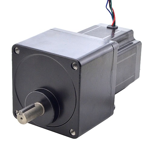 Nema 34 Bipolar Step Motor L=97mm Arka Şaft ve Dişli Oranı 13:1 Mahmuzlu Şanzıman