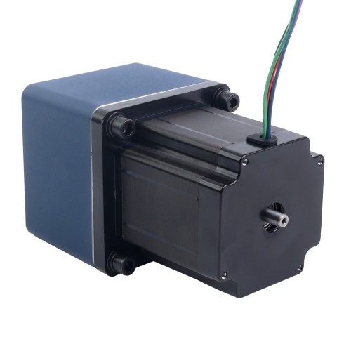 Nema 34 Step Motor Bipolar L=98mm Arka Şaft ve Dişli Oranı 20:1 Mahmuzlu Şanzıman