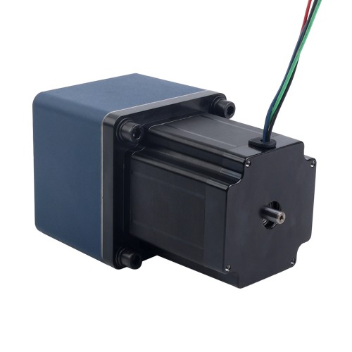 Nema 34 Step Motor Bipolar L=98mm Arka Şaft ve Dişli Oranı 9:1 Mahmuzlu Şanzıman