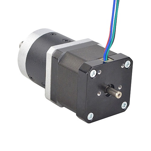 Nema 17 Çift Şaftlı Adım Motoru L=39mm Dişli Oranı 10:1 Yüksek Hassasiyetli Planet Dişli Kutusu 9,5mm Arka Şaft Uzunluğu Nema 17 Çift Şaftlı Adım Motoru L=39mm Dişli Oranı 10:1 Yüksek Hassasiyetli Planet Dişli Kutusu 9,5mm Arka Şaft Uzunluğu