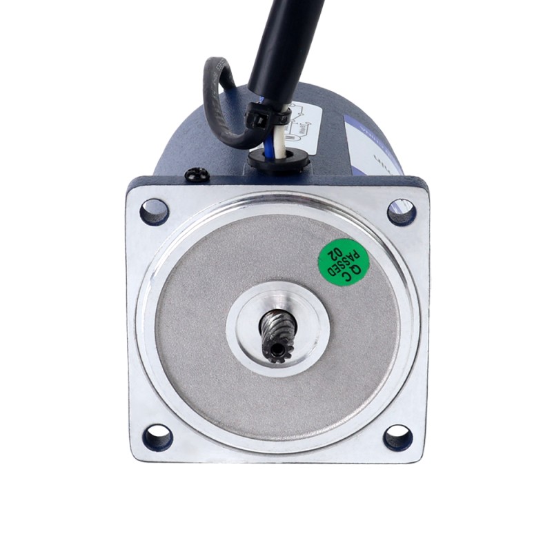 6W 110VAC 60Hz 0,9-15,5RPM 2,45Nm (346,95oz.in) Flanşlı 60mm Mahmuzlu Şanzıman Tek Fazlı AC Değişken Hızlı Motor