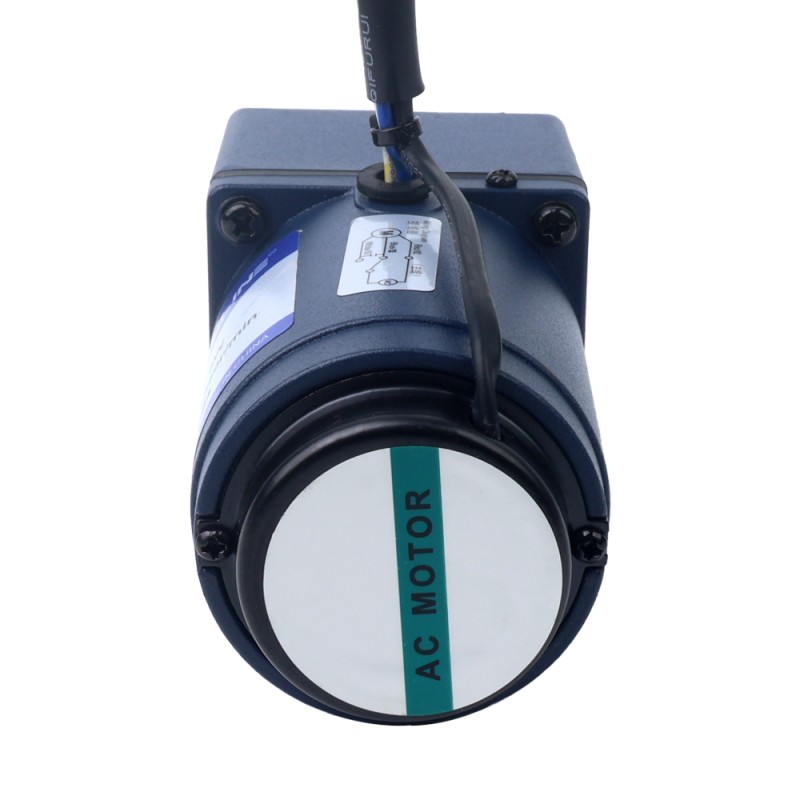 6W 220VAC 50Hz 18-270RPM 0,18Nm (25,49oz.in) Flanşlı 60mm Mahmuzlu Şanzıman Tek Fazlı AC Değişken Hızlı Motor