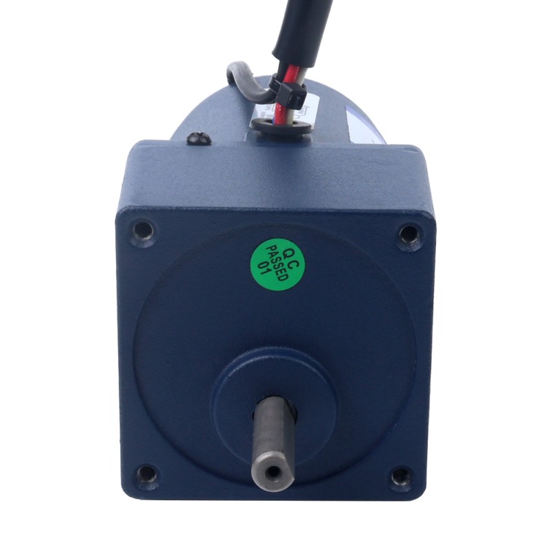 6W 220VAC 50Hz 18-270RPM 0,18Nm (25,49oz.in) Flanşlı 60mm Mahmuzlu Şanzıman Tek Fazlı AC Değişken Hızlı Motor