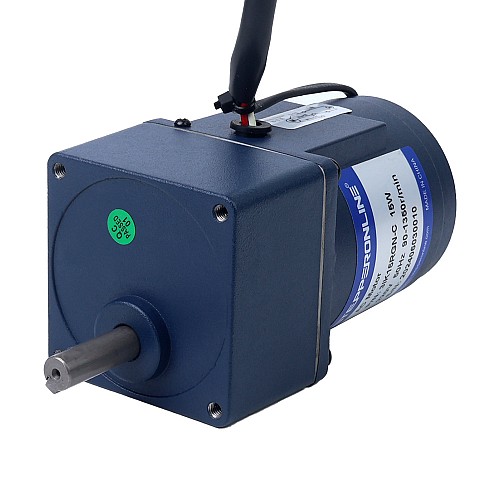 15W 110VAC 60Hz 9-155RPM 0,74Nm (104,79oz.in) Flanşlı 70mm Mahmuzlu Şanzıman Tek Fazlı AC Değişken Hızlı Motor