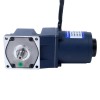 25W 110VAC 60Hz 3-51.67RPM 3.90Nm (552.28oz.in) Flanşlı 80mm Dik Açılı Şanzıman Tek Fazlı AC Değişken Hızlı Motor