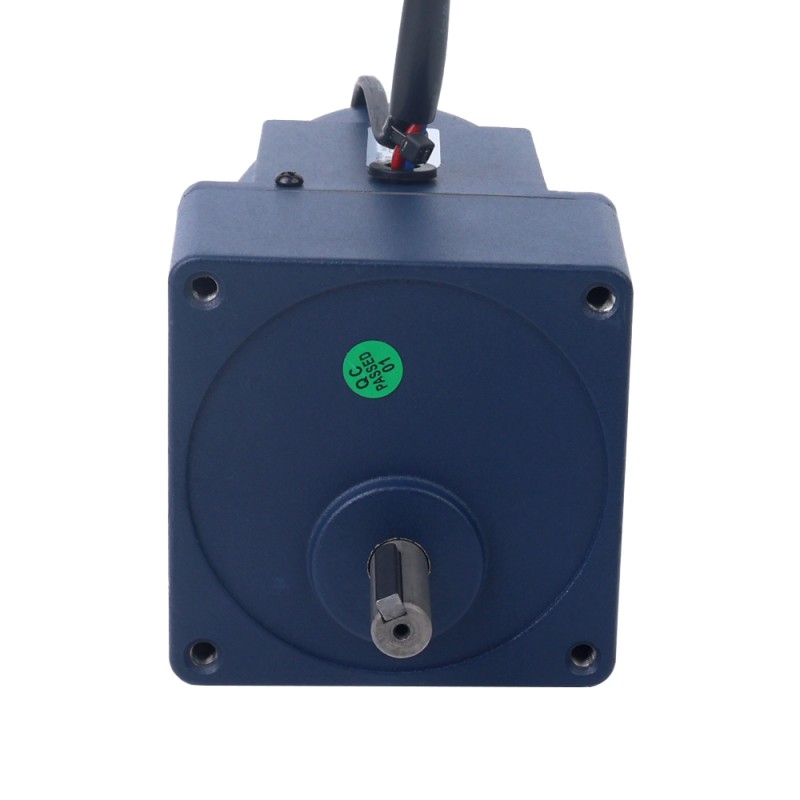 25W 220VAC 50Hz 4,5-67,5RPM 2,99Nm (423,42oz.in) Flanşlı 80mm Mahmuzlu Şanzıman Tek Fazlı AC Değişken Hızlı Motor