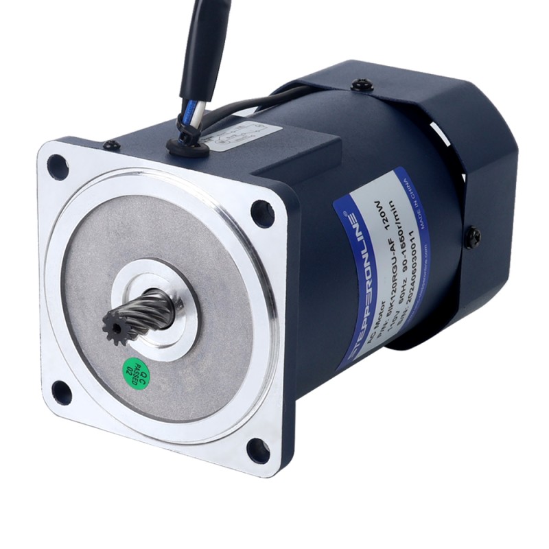120W 110VAC 60Hz 1,8-31RPM 20,00Nm (2832,23oz.in) Flanşlı 90mm Mahmuzlu Şanzıman Tek Fazlı AC Değişken Hızlı Motor