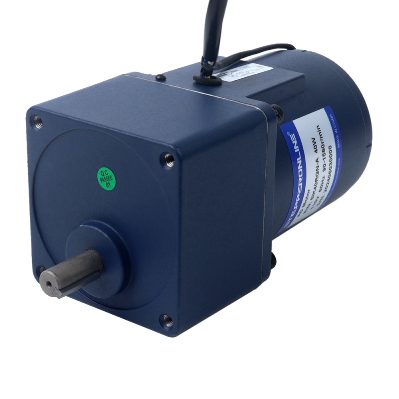 40W 220VAC 50Hz 3-45RPM 6,43Nm (910,56oz.in) Flanşlı 90mm Mahmuzlu Şanzıman Tek Fazlı AC Değişken Hızlı Motor