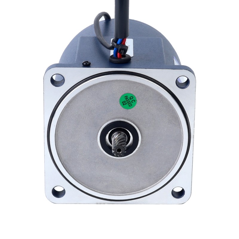 40W 220VAC 50Hz 3-45RPM 6,43Nm (910,56oz.in) Flanşlı 90mm Mahmuzlu Şanzıman Tek Fazlı AC Değişken Hızlı Motor