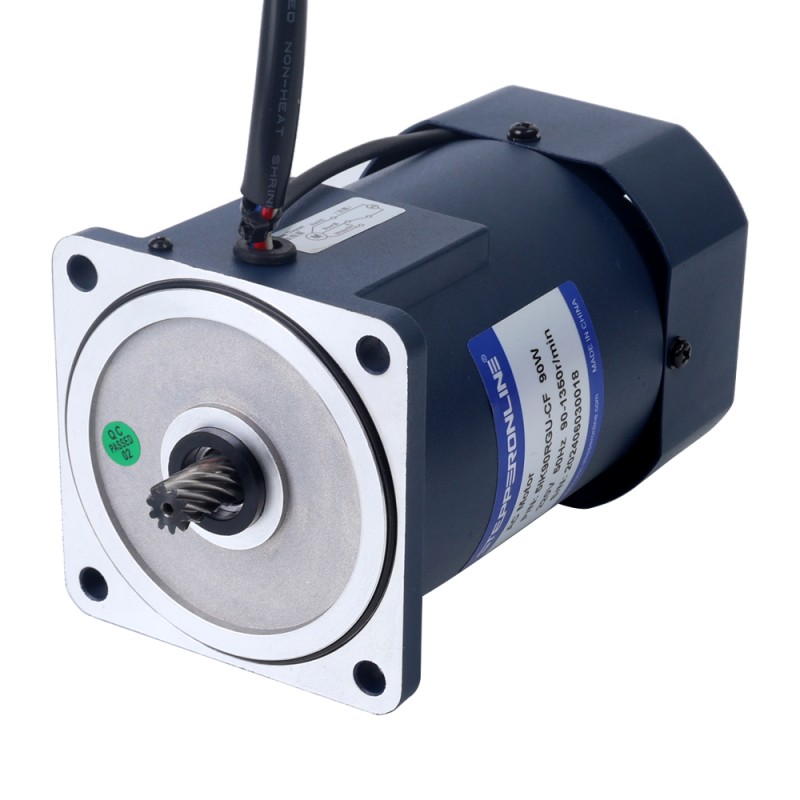 90W 220VAC 50Hz 9-135RPM 4,60Nm (651,41oz.in) Flanşlı 90mm Dik Açılı Şanzıman Tek Fazlı AC Değişken Hızlı Motor
