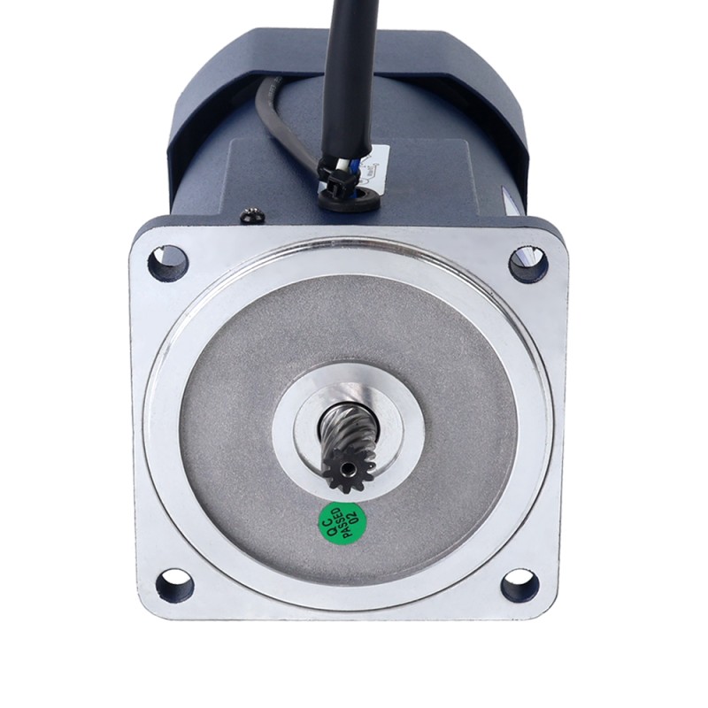90W 220VAC 50Hz 9-135RPM 4,60Nm (651,41oz.in) Flanşlı 90mm Dik Açılı Şanzıman Tek Fazlı AC Değişken Hızlı Motor
