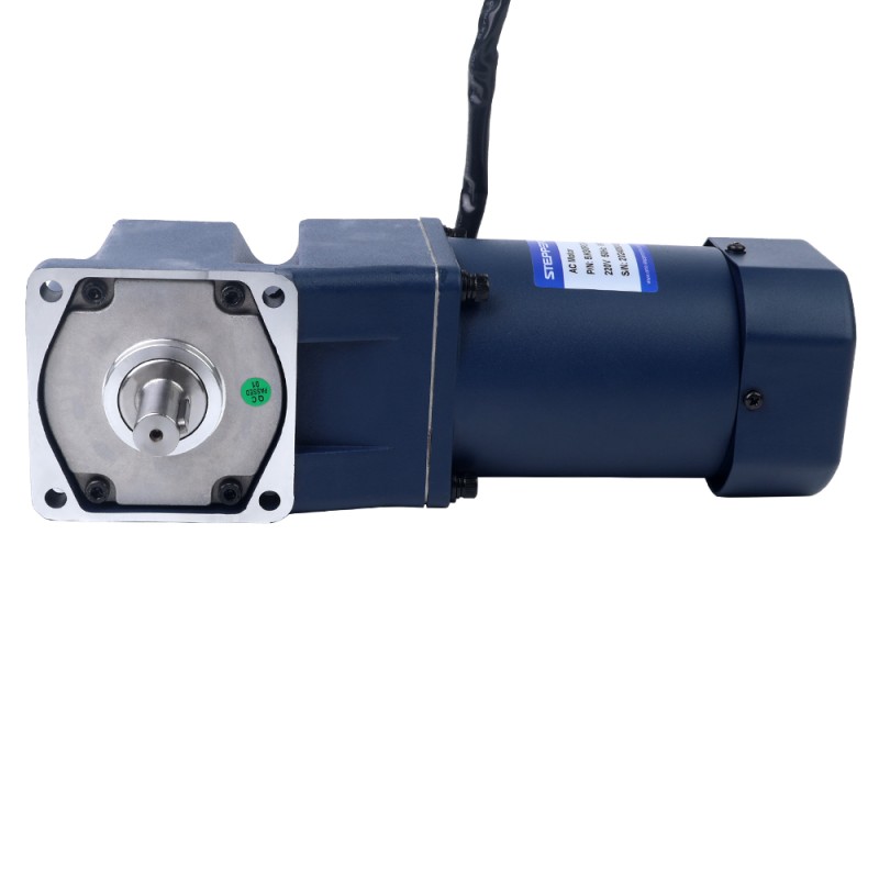 90W 110VAC 60Hz 9-155RPM 4,60Nm (651,41oz.in) Flanşlı 90mm Dik Açılı Şanzıman Tek Fazlı AC Değişken Hızlı Motor