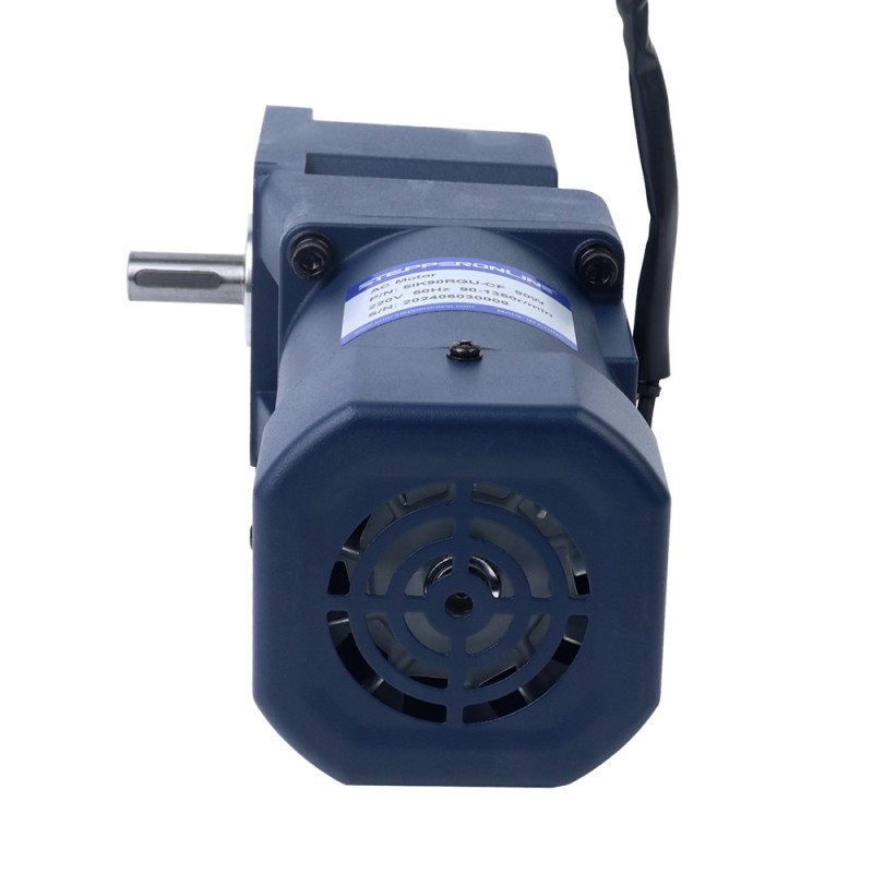 90W 110VAC 60Hz 9-155RPM 4,60Nm (651,41oz.in) Flanşlı 90mm Dik Açılı Şanzıman Tek Fazlı AC Değişken Hızlı Motor