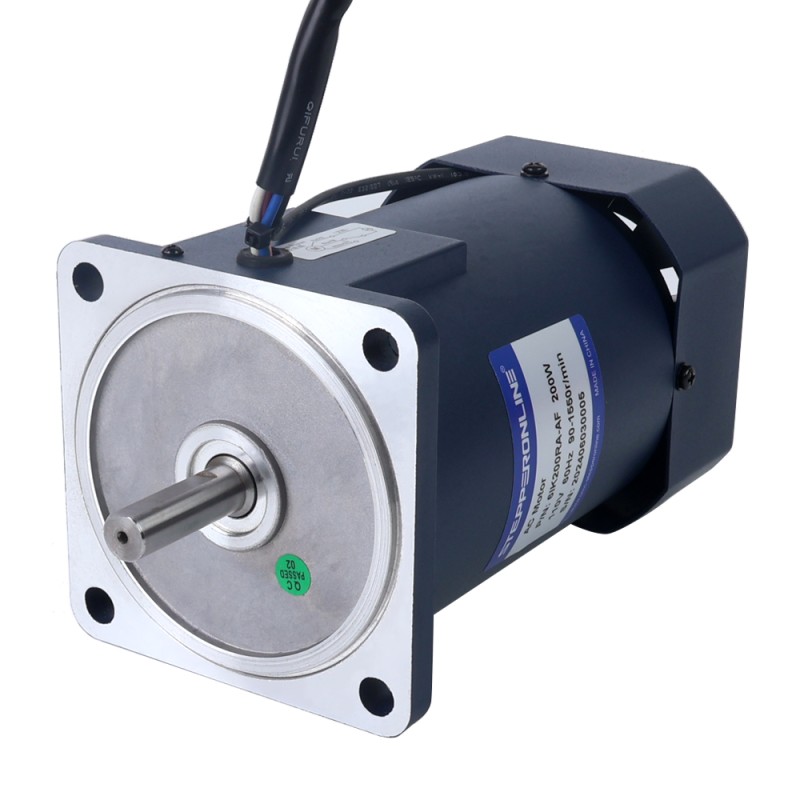 200W 110VAC 60Hz 90-1550RPM 1,20Nm (169,93oz.in) Flanşlı 104mm Tek Fazlı AC Değişken Hızlı Motor