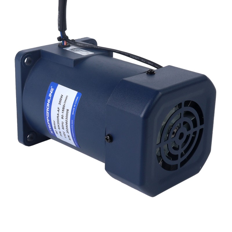 200W 110VAC 60Hz 90-1550RPM 1,20Nm (169,93oz.in) Flanşlı 104mm Tek Fazlı AC Değişken Hızlı Motor