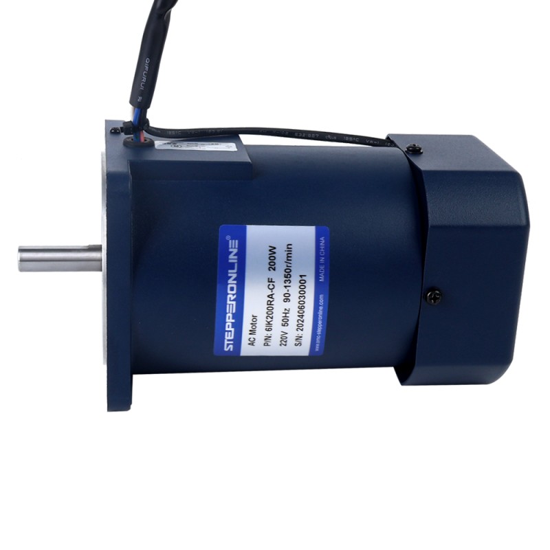 200W 220VAC 50Hz 90-1350RPM 1,45Nm (205,33oz.in) Flanşlı 104mm Tek Fazlı AC Değişken Hızlı Motor