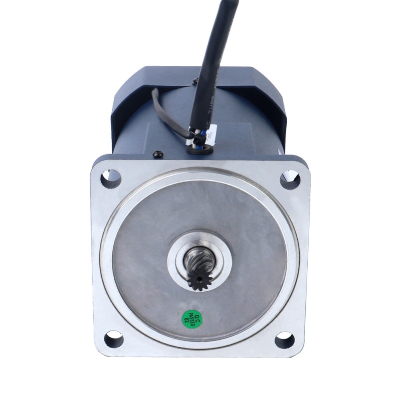 200W 110VAC 60Hz 0,9-15,5RPM 60,00Nm (8496,6oz.in) Flanşlı 104mm Dik Açılı Şanzıman Tek Fazlı AC Değişken Hızlı Motor