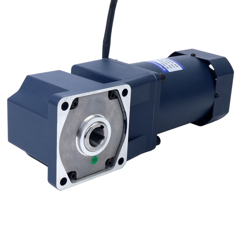 200W 110VAC 60Hz 0,9-15,5RPM 60,00Nm (8496,6oz.in) Flanşlı 104mm Dik Açılı Şanzıman Tek Fazlı AC Değişken Hızlı Motor