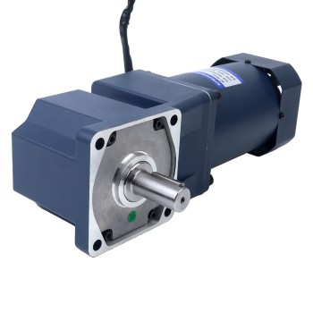 200W 110VAC 60Hz 9-155RPM 10.00Nm (1416.1oz.in) Flanşlı 104mm Dik Açılı Şanzıman Tek Fazlı AC Değişken Hızlı Motor