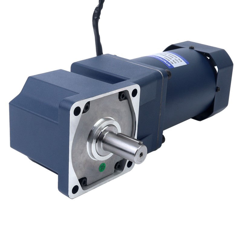 200W 110VAC 60Hz 0,9-15,5RPM 60,00Nm (8496,6oz.in) Flanşlı 104mm Dik Açılı Şanzıman Tek Fazlı AC Değişken Hızlı Motor