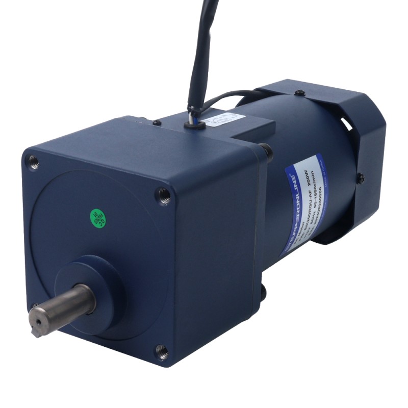 200W 110VAC 60Hz 9-155RPM 9,72Nm (1376,47oz.in) Flanşlı 104mm Mahmuzlu Şanzıman Tek Fazlı AC Değişken Hızlı Motor