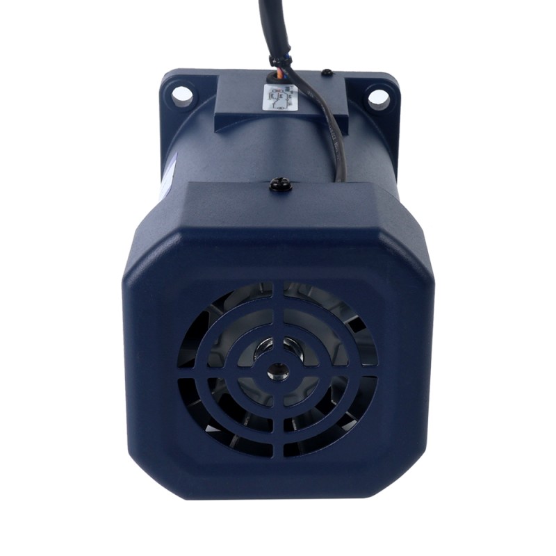 200W 220VAC 50Hz 0,9-13,5RPM 40,00Nm (5664,47oz.in) Flanşlı 104mm Mahmuzlu Şanzıman Tek Fazlı AC Değişken Hızlı Motor