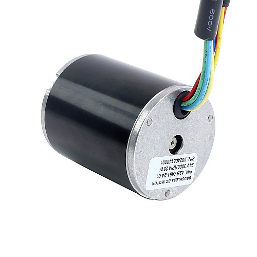 24V 3000RPM 0,08Nm 25W 1,80A Φ42x51mm Fırçasız DC Motor