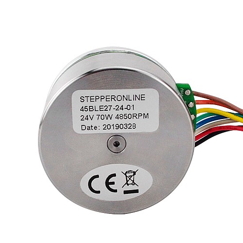 24V 4850RPM 0,13Nm 70W 3,6A Ф43,2x27mm Harici Rotor Motor 24V 4850RPM 0,13Nm 70W 3,6A Ф43,2x27mm Harici Rotor Motor