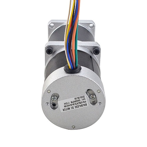 24V 172W 35RPM Dişli Fırçasız DC Motor 25.00Nm (3540.29oz.in) 100:1 Yüksek Hassasiyetli Şanzıman