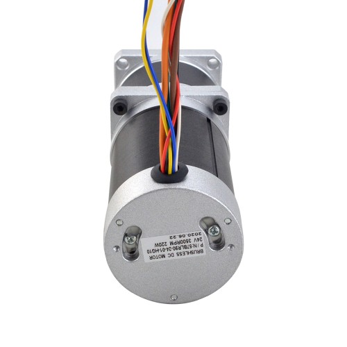 24V 220W 350RPM Dişli Fırçasız DC Motor 5.10Nm (722.22oz.in) 10:1 Yüksek Hassasiyetli Şanzıman