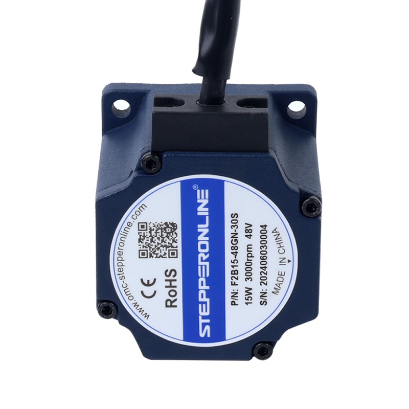 48V 15W 30RPM Dişli Fırçasız DC Motor 3.00Nm (424.84oz.in) 100:1 Düz Şanzıman